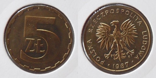 Zdjęcie oferty: Moneta 5 złotych 1987 r.