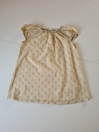 Zdjęcie oferty: Sukienka beżowa w złote flamingi H&M roz.86/92