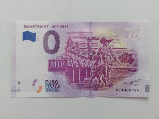 Zdjęcie oferty: Banknot 0 Euro Maastricht - MIF 2018