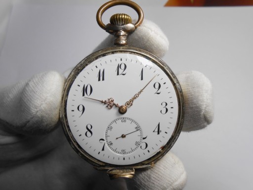Zdjęcie oferty: Stary zegarek kieszonkowy  koperta ze srebra  !
