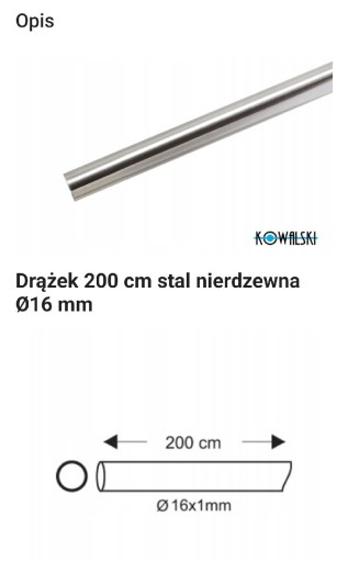 Zdjęcie oferty: Drążek rurka na karnisz 200 cm