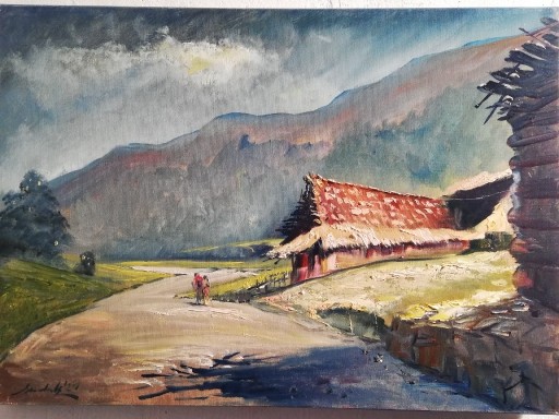 Zdjęcie oferty: ,,Na szlaku ,, 70x50cm obraz olejny Artur Sudak