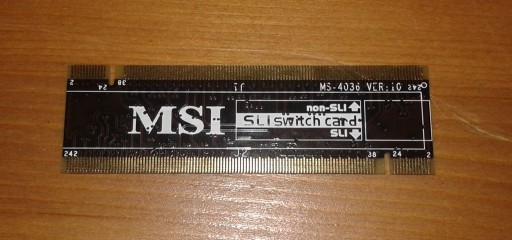 Zdjęcie oferty: Płytka karta MSI SLI switch card MS-4036 VER: 1.0