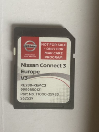 Zdjęcie oferty: Nissan Karta SD nawigacji