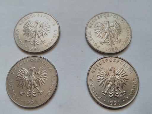 Zdjęcie oferty: MONETY POLSKIE PRL 20 ZŁOTYCH 1990 4 szt.