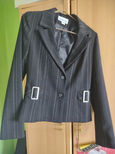 Zdjęcie oferty: Żakiet i spodnie komplet czarny srebrny 