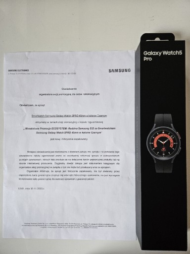 Zdjęcie oferty: Smartwatch Samsung Galaxy Watch 5Pro  czarny NOWY 