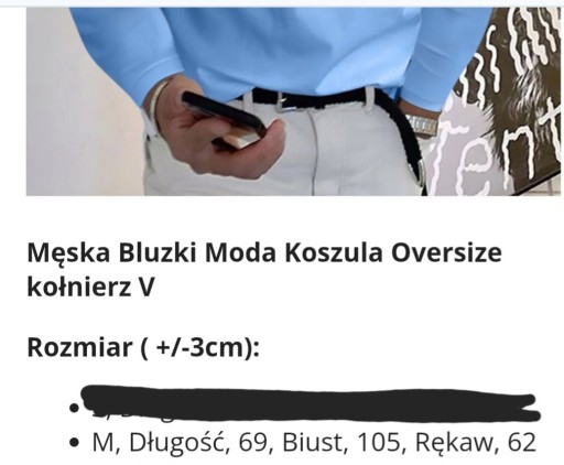 Zdjęcie oferty: Koszula męska casual  Oversize długi rękaw 