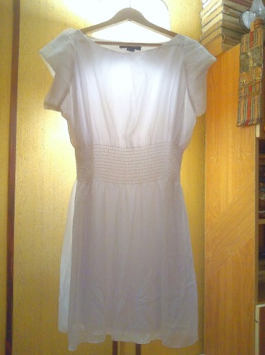 Zdjęcie oferty: Sukienka XL biała z szyfonu