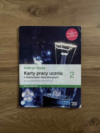 Zdjęcie oferty: Odkryć fizykę 2 Karty pracy ucznia zakres podstawowy