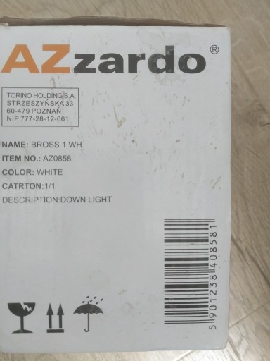 Zdjęcie oferty: Lampa Azzardo Paulo 1 12V GM4107 Biała