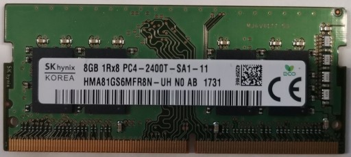 Zdjęcie oferty: Pamięć RAM DDR4 8GB Hynix HMA81GS6MFR8N-UH 2400MHz