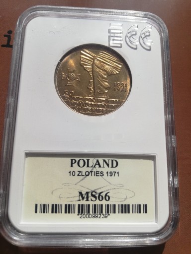 Zdjęcie oferty: 10 zł Powstanie Śląskie 1971 MS66