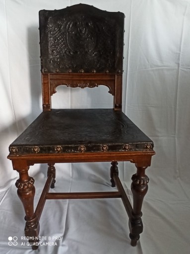 Zdjęcie oferty: Meble Antyki, 2 stare krzesła eklektyczne XIX w.