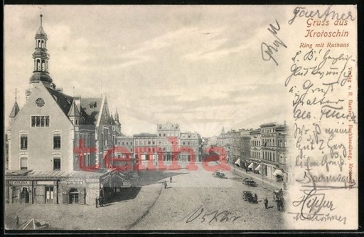 Zdjęcie oferty: KROTOSZYN Krotoschin rynek ratusz   1900