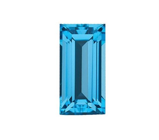 Zdjęcie oferty: Naturalny Topaz Bagieta Swiss Blue 9 x 7  mm