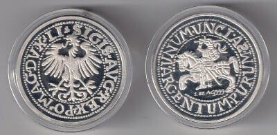 Zdjęcie oferty: Półgrosz Litewski 1oz-srebrna moneta/medal 