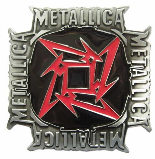 Zdjęcie oferty: duża metalowa klamra sprzączka Metallica Star