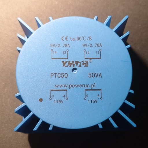 Zdjęcie oferty: Transformator toroidalny PTC50 50VA 115V*2/9V*2
