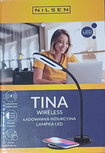 Zdjęcie oferty: Lampka LED z ładowarką indukcyjną 