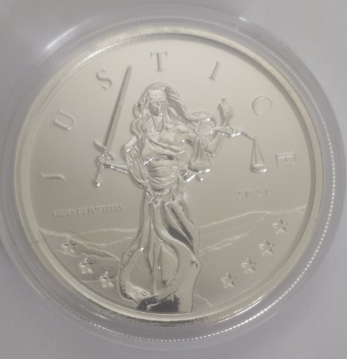 Zdjęcie oferty: Srebrna moneta Gibraltar: Lady Justice 1 oz 2021