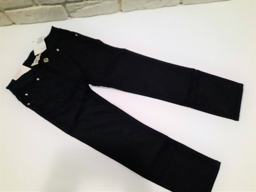 Zdjęcie oferty: Spodnie z elastycznego diagonolu H&M czarne 116