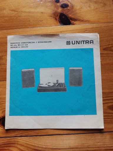 Zdjęcie oferty: Instr. obsługi gramofonu Unitra WG 416, WG 417LUX 