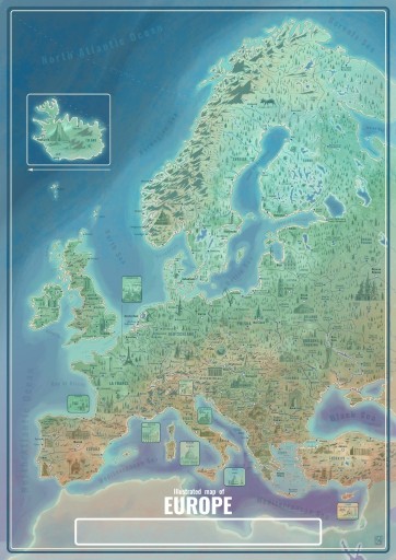 Zdjęcie oferty: illumaps Mapa Europy 59 x 84 cm autor Jędrzej Nyka