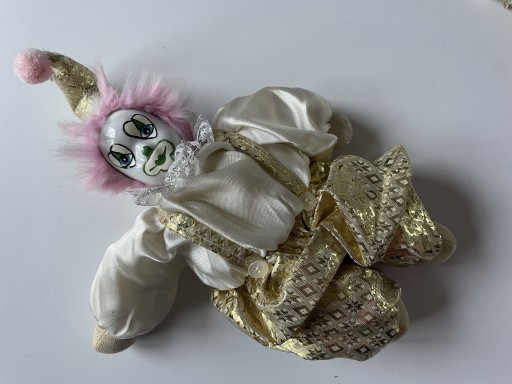 Zdjęcie oferty: Stara lalka klown Harlekin 28cm ok 500g