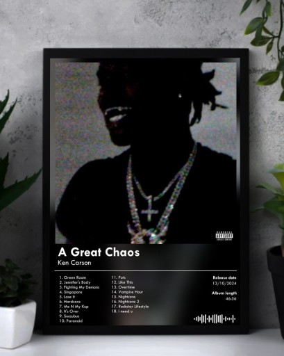 Zdjęcie oferty: Plakat A3 Ken Carson album A Great Chaos