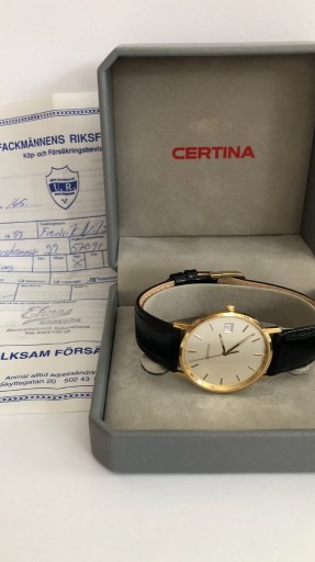 Zdjęcie oferty: Certina, złoto 18K, model EOL 158.9289.68 full set