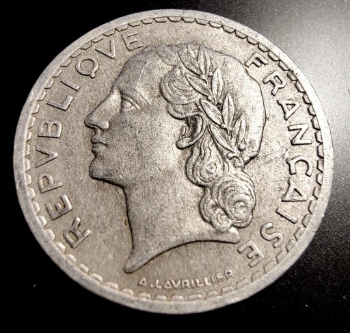 Zdjęcie oferty: Francja 5 franków 1945 RF REPUBLIQUE FRANCAISE