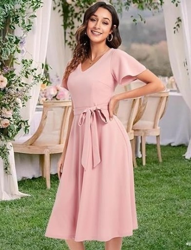 Zdjęcie oferty: Sukienka brzoskwinia róż wesele komunia święta XL