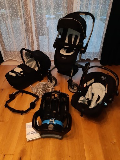 Zdjęcie oferty: Wózek Graco Symbio Moon 3w1, Fotelik Logico+ baza