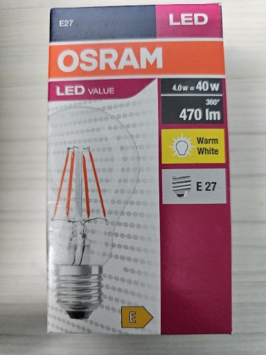 Zdjęcie oferty: Żarówka LED Osram E27 4W (40W) 2700K