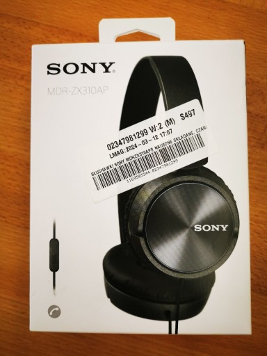 Zdjęcie oferty: Słuchawki przewodowe Sony MDR-ZX310AP czarne 
