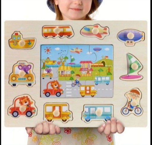 Zdjęcie oferty: Edukacyjne drewniane puzzle ukladanka 30cm./22,5cm