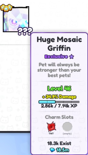 Zdjęcie oferty: Huge Mosaic Griffin | Pet Simulator 99