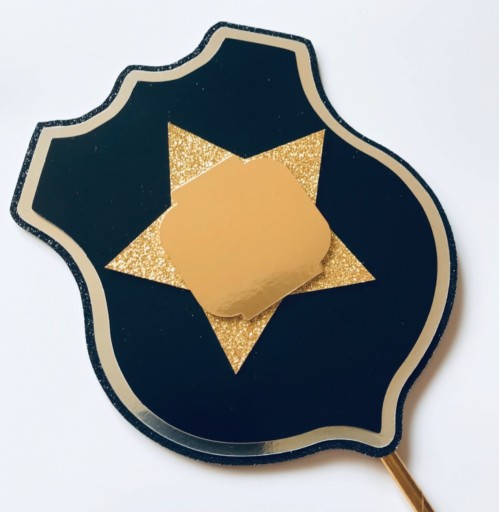 Zdjęcie oferty: Topper odznaka policja lego dekoracja na tort 