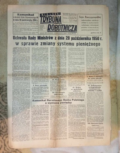 Zdjęcie oferty: Trybuna Robotnicza - 29.10.1950