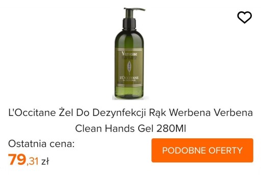 Zdjęcie oferty: L’Occitane, żel do dezynfekcji rąk, kosztował 97zł