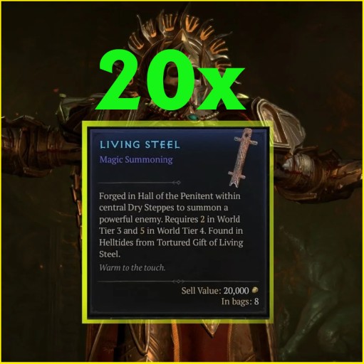 Zdjęcie oferty: Diablo 4 Sezon  Living Steel 20 Żywa Stal Grigoire