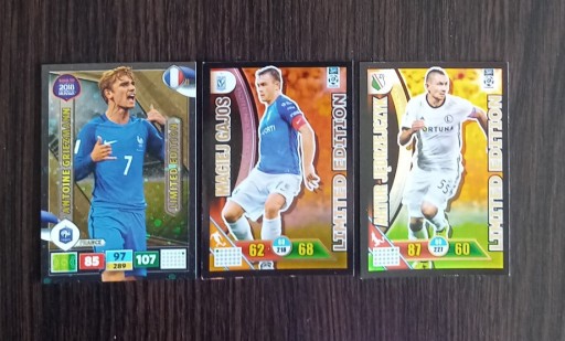 Zdjęcie oferty: KARTY PANINI LIMITED JĘDRZEJCZYK GAJOS GRIEZMANN