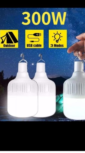 Zdjęcie oferty: Lampa USB akumulatorowa LED 300W kempingowa 