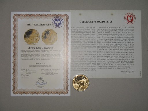 Zdjęcie oferty: Obrona Kępy Oksywskiej Dąbek + certyfikat