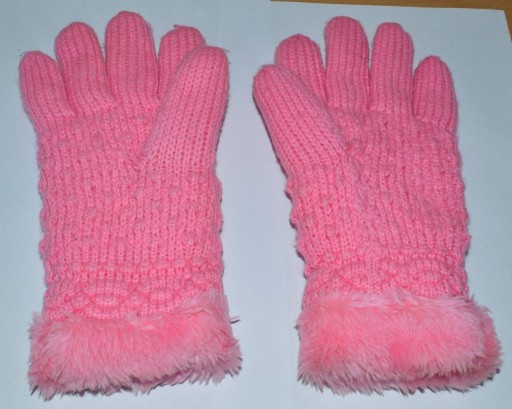 Zdjęcie oferty: Różowe rękawiczki - PRL-jedyne w swoim rodzaju