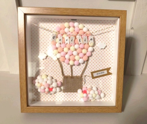 Zdjęcie oferty: Metryczka urodzenia dla dziewczynki prezent na chrzest roczek 