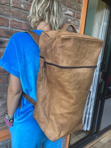 Zdjęcie oferty: Skórzana torba plecak handmade boho vintage