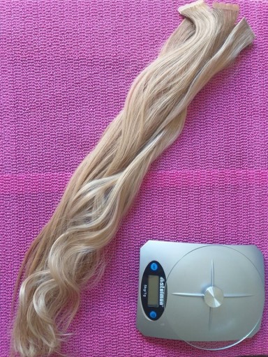 Zdjęcie oferty: włosy słowiańskie lux Virgin ponad 60 cm 128 gram
