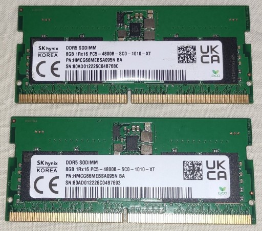 Zdjęcie oferty: Pamięć DDR5 SO-DIMM SK Hynix 16GB (2x8GB) 4800